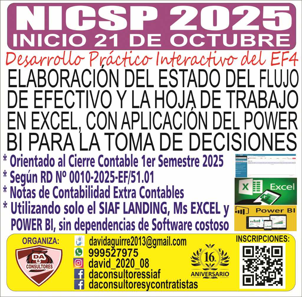 ELABORACIÓN DEL ESTADO DEL FLUJO DE EFECTIVO Y LA HOJA DE TRABAJO EN EXCEL, CON APLICACIÓN DEL POWER BI PARA LA TOMA DE DECISIONES